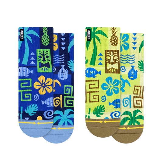 Aloha Quarter Adult Crew Socks 2-Pack