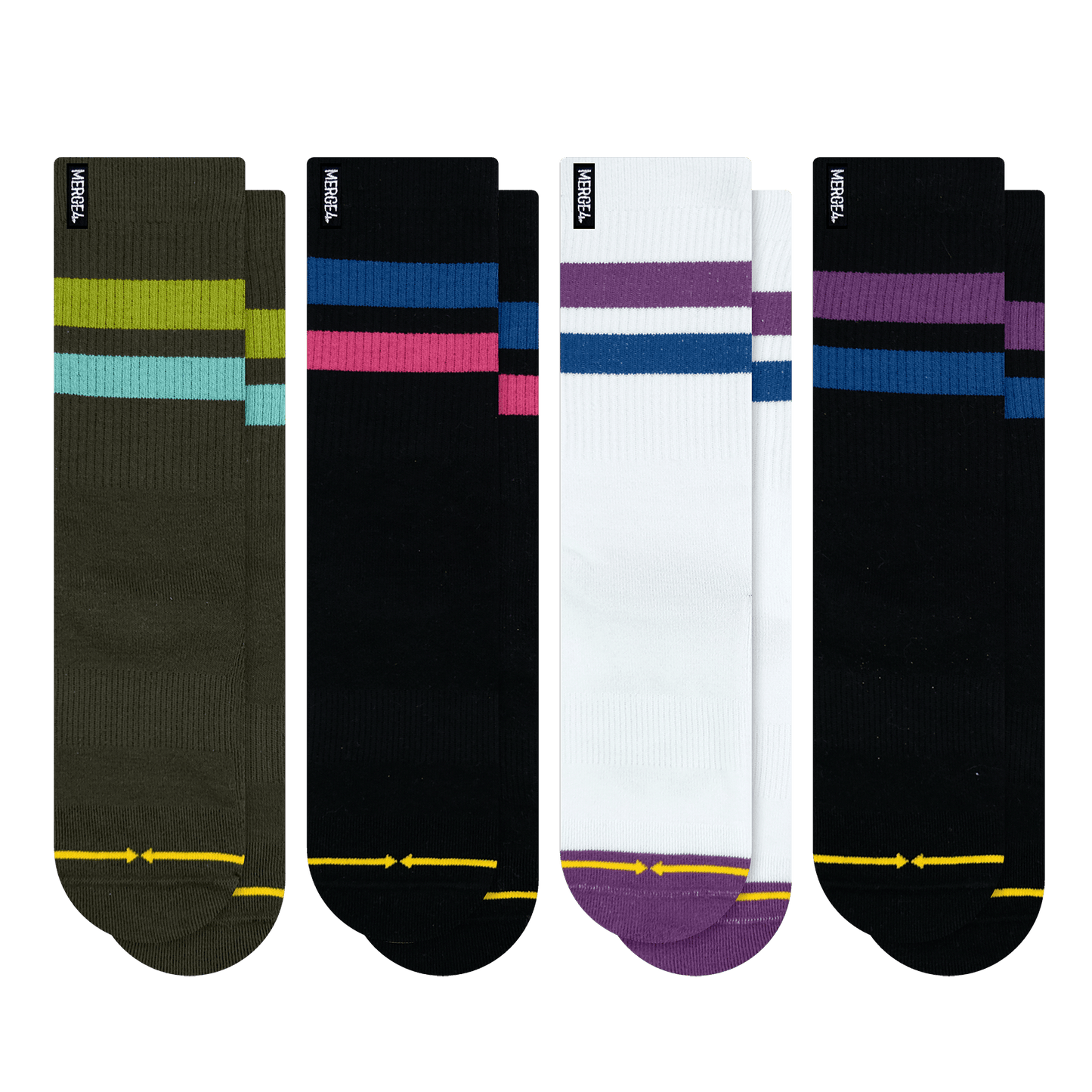 REPREVE® Subtle Berry Adult Crew Socks 4-Pack