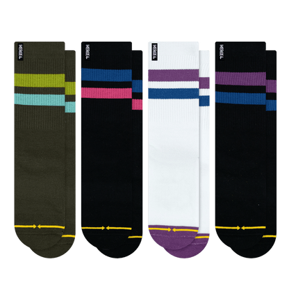 REPREVE® Subtle Berry Adult Crew Socks 4-Pack