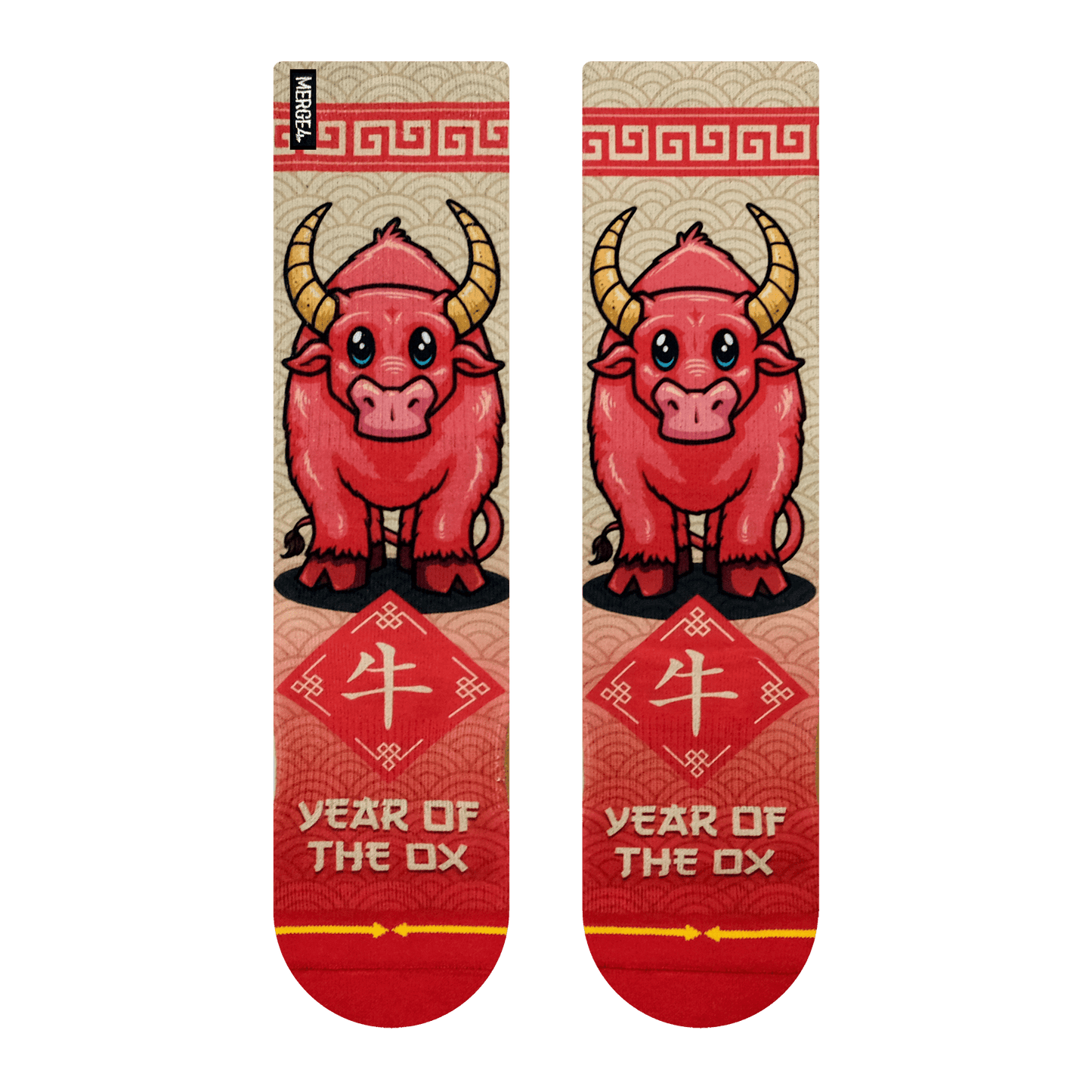 Year of the Ox Adult Crew Socks