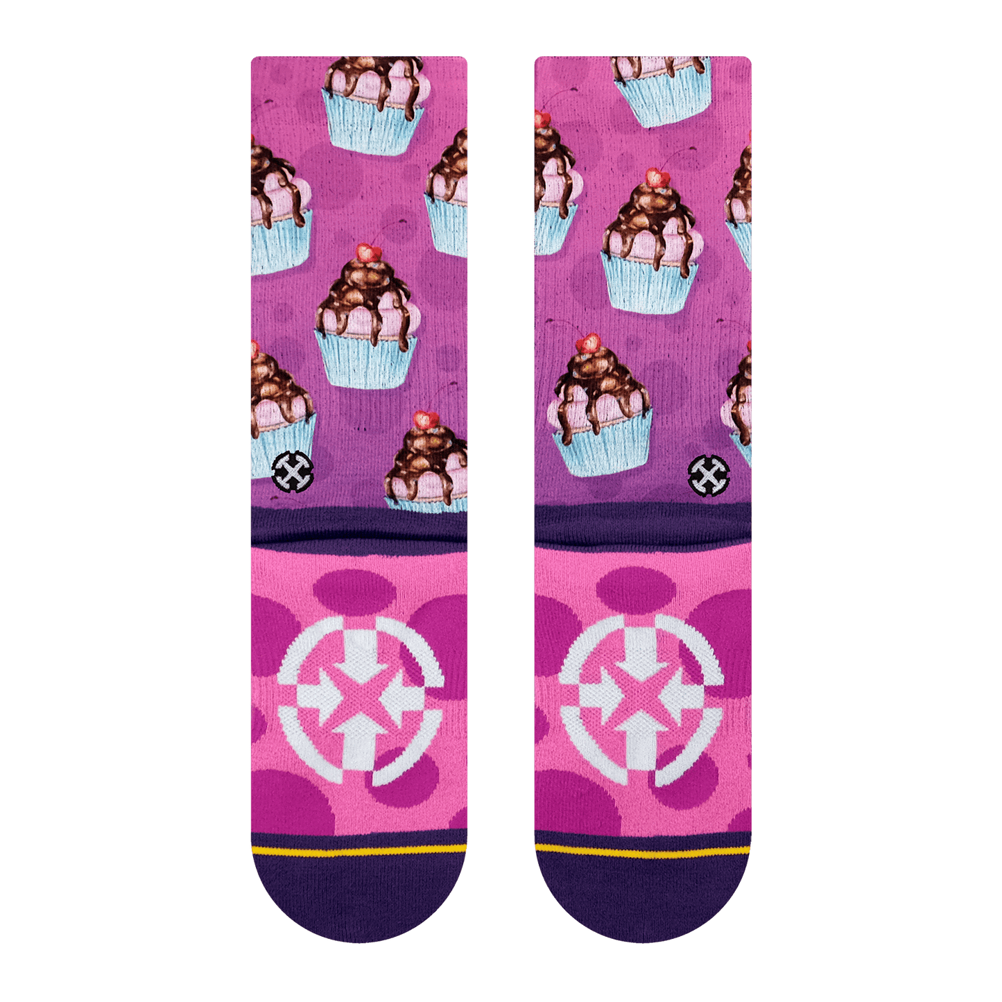 Cupcake Adult Crew Socks With Art By Hanna Minck