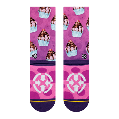 Cupcake Adult Crew Socks With Art By Hanna Minck