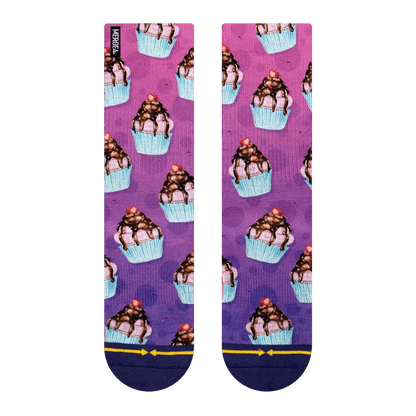 Cupcake Adult Crew Socks With Art By Hanna Minck