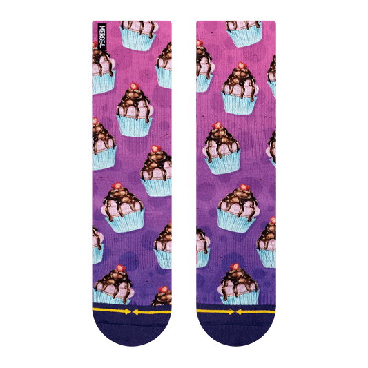 Cupcake Adult Crew Socks With Art By Hanna Minck