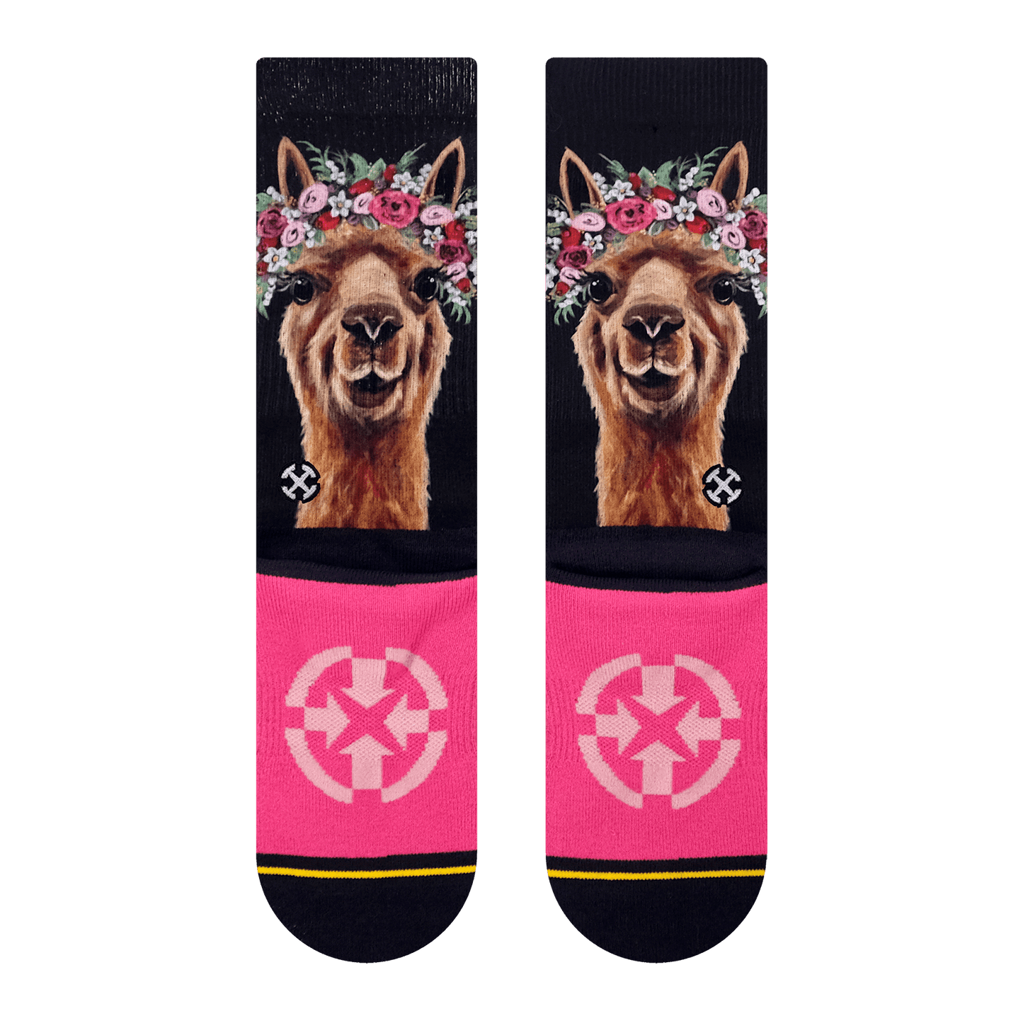 Alpaca Farm Animal Adult Crew Socks With Art By Lee Keller