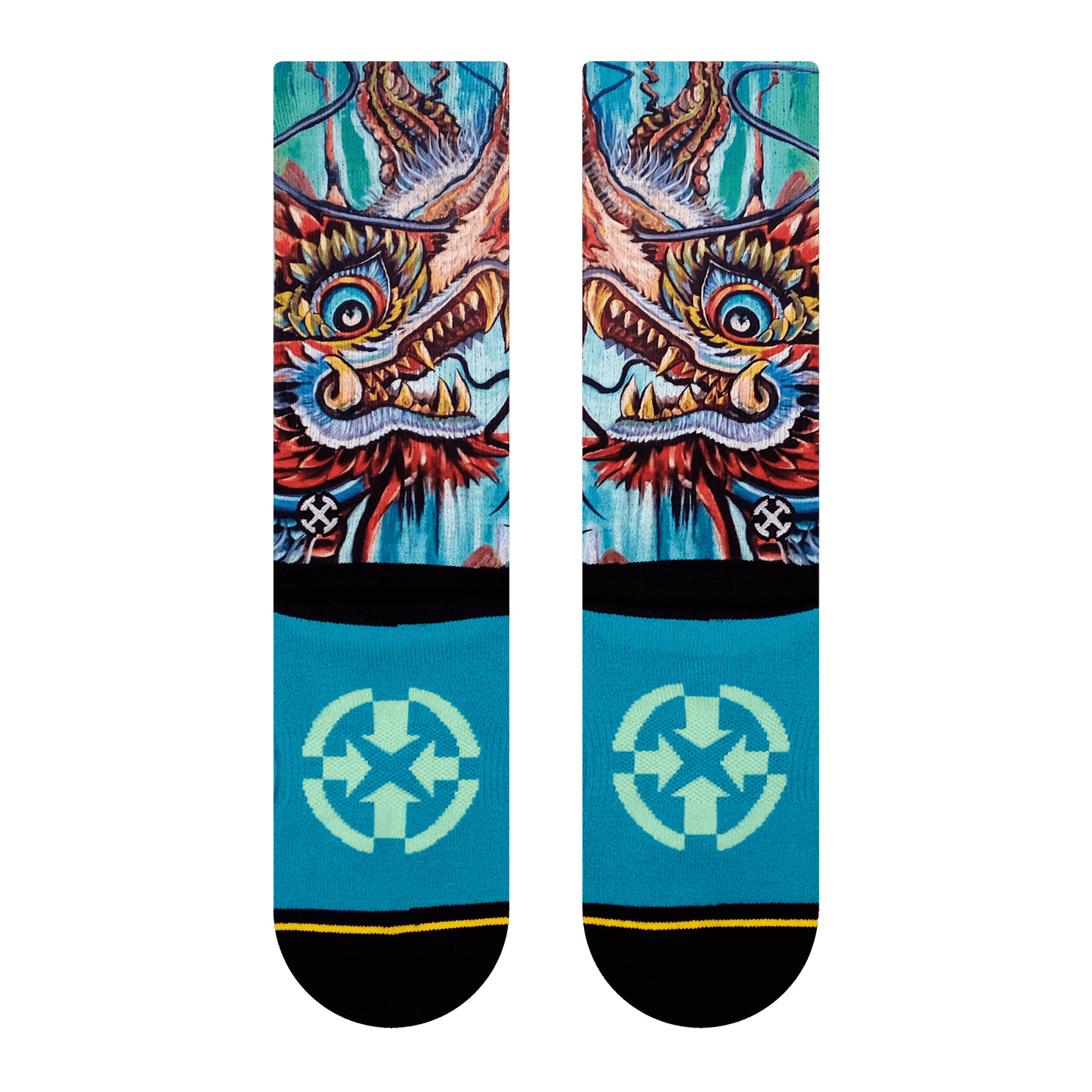 Dragon Tattoo Style Adult Crew Socks With Art By Mike Espinosa