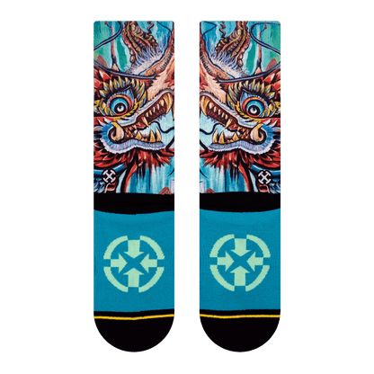 Dragon Tattoo Style Adult Crew Socks With Art By Mike Espinosa
