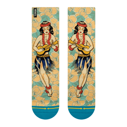 Richard Kirby Hula Adult Crew Socks