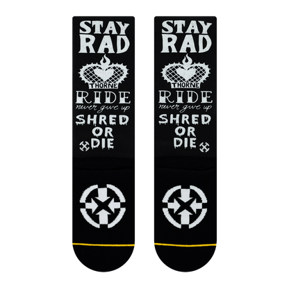 Rick Thorne Stay Rad Adult Mid Length Socks