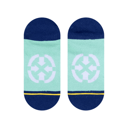 Cotton Candy Stripes Organic Cotton Adult No Show Socks