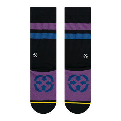 REPREVE® Subtle Grape Black Adult Crew Socks
