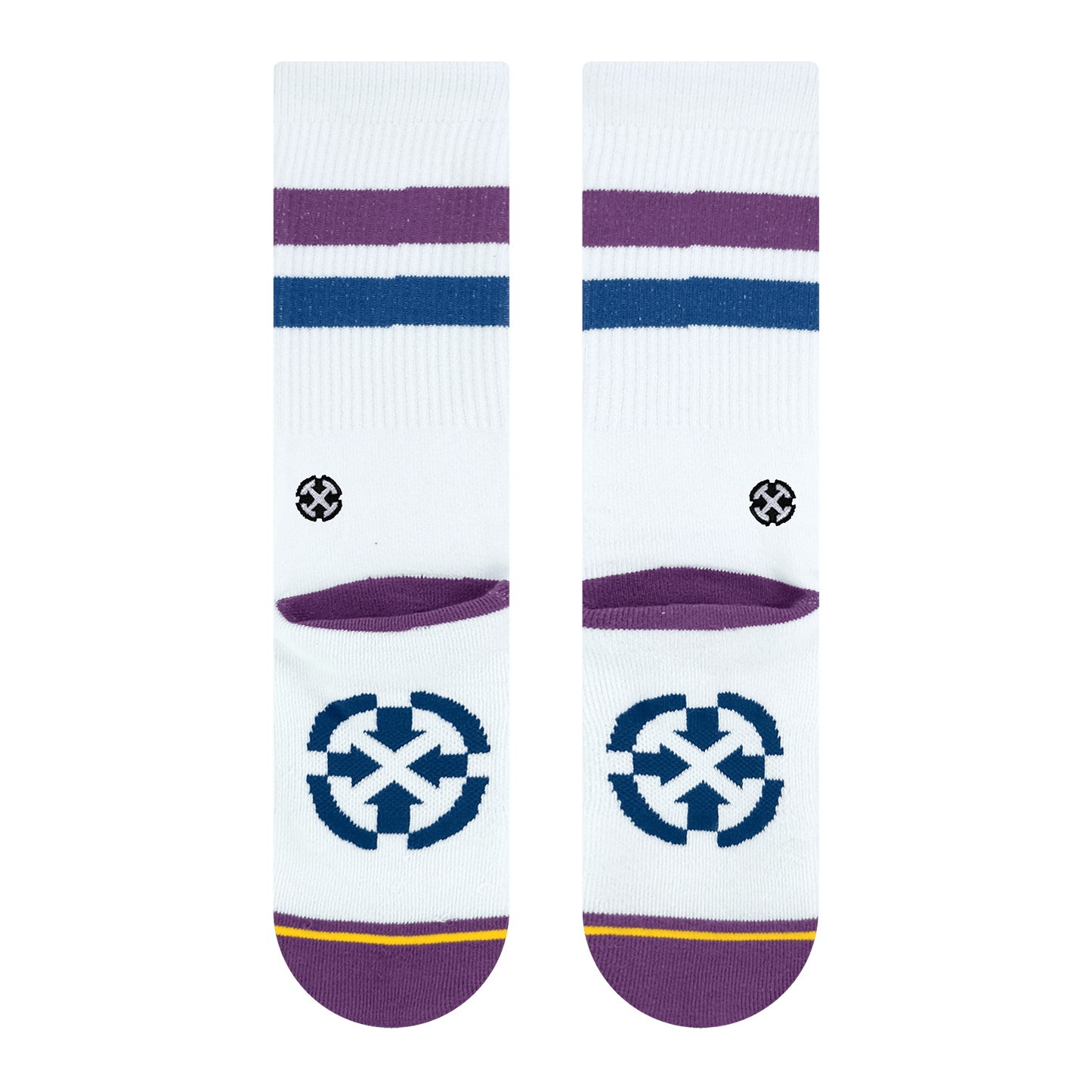 REPREVE® Subtle Grape White Adult Crew Socks