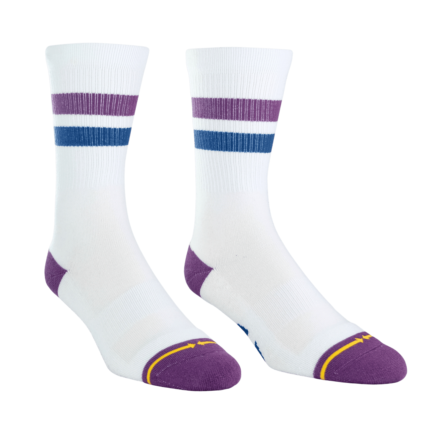 REPREVE® Subtle Grape White Adult Crew Socks