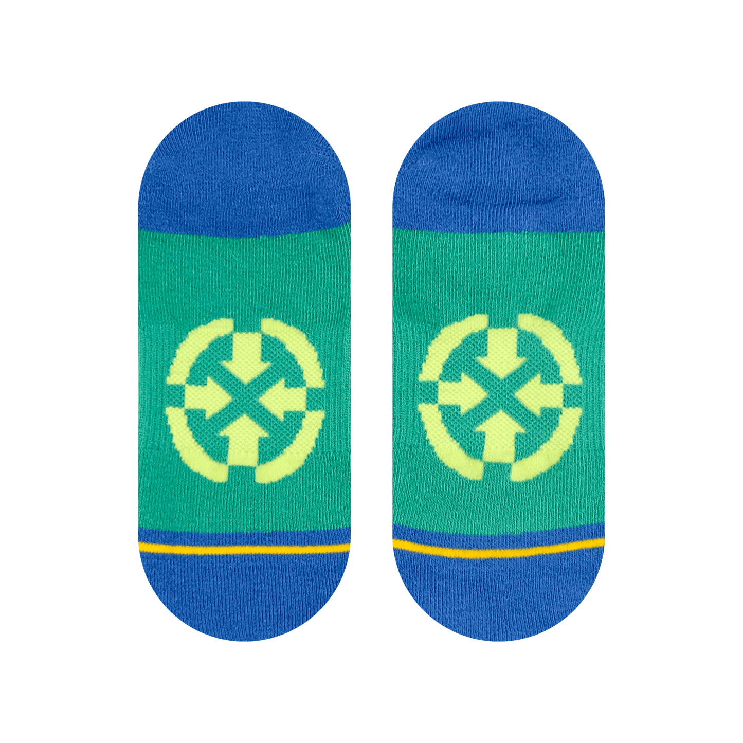 Spring Stripes Organic Cotton Adult No Show Socks