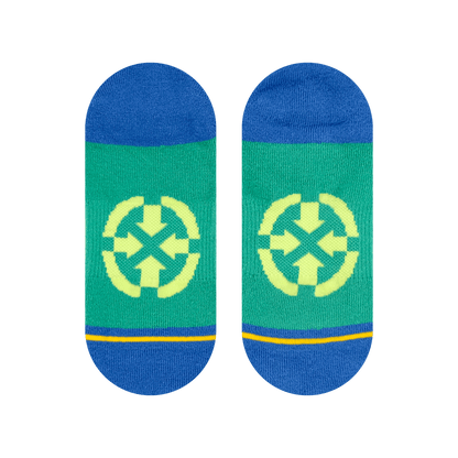 Spring Stripes Organic Cotton Adult No Show Socks