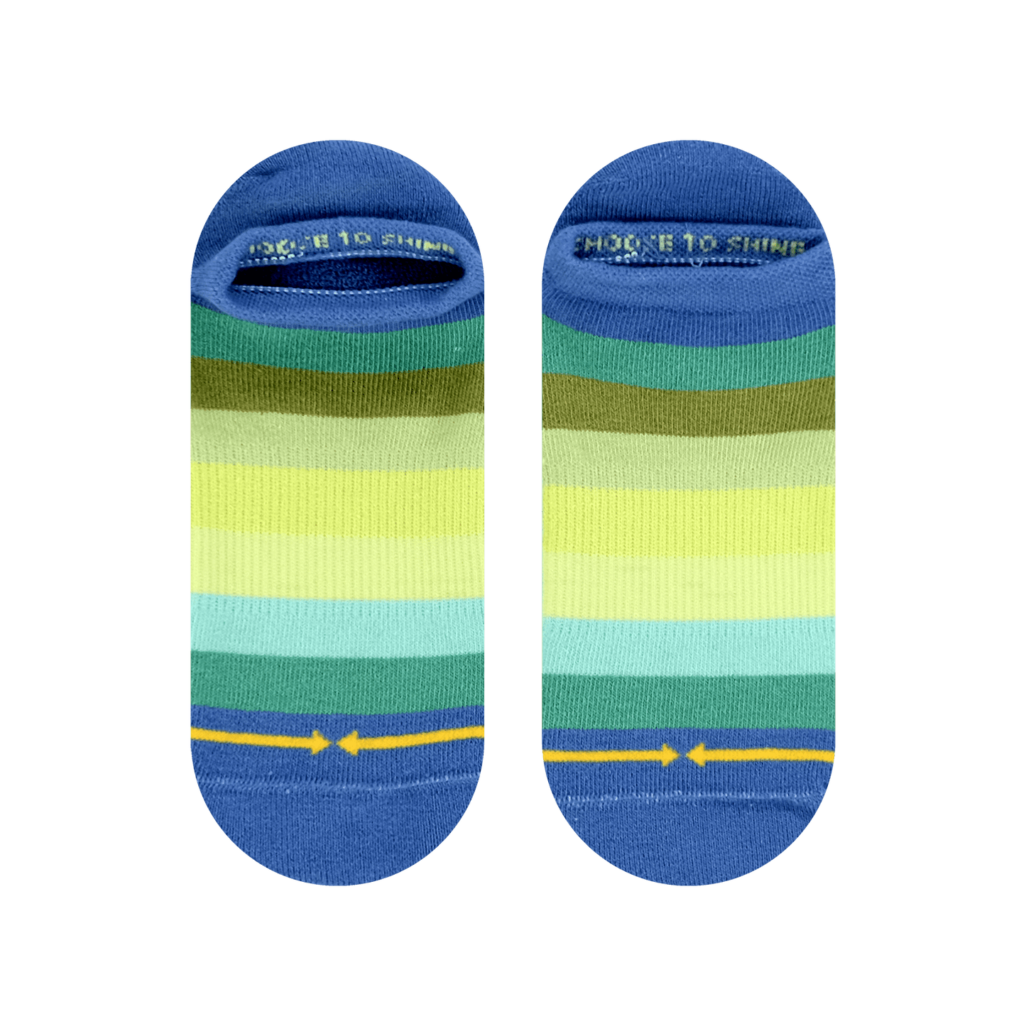Spring Stripes Organic Cotton Adult No Show Socks