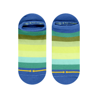 Spring Stripes Organic Cotton Adult No Show Socks