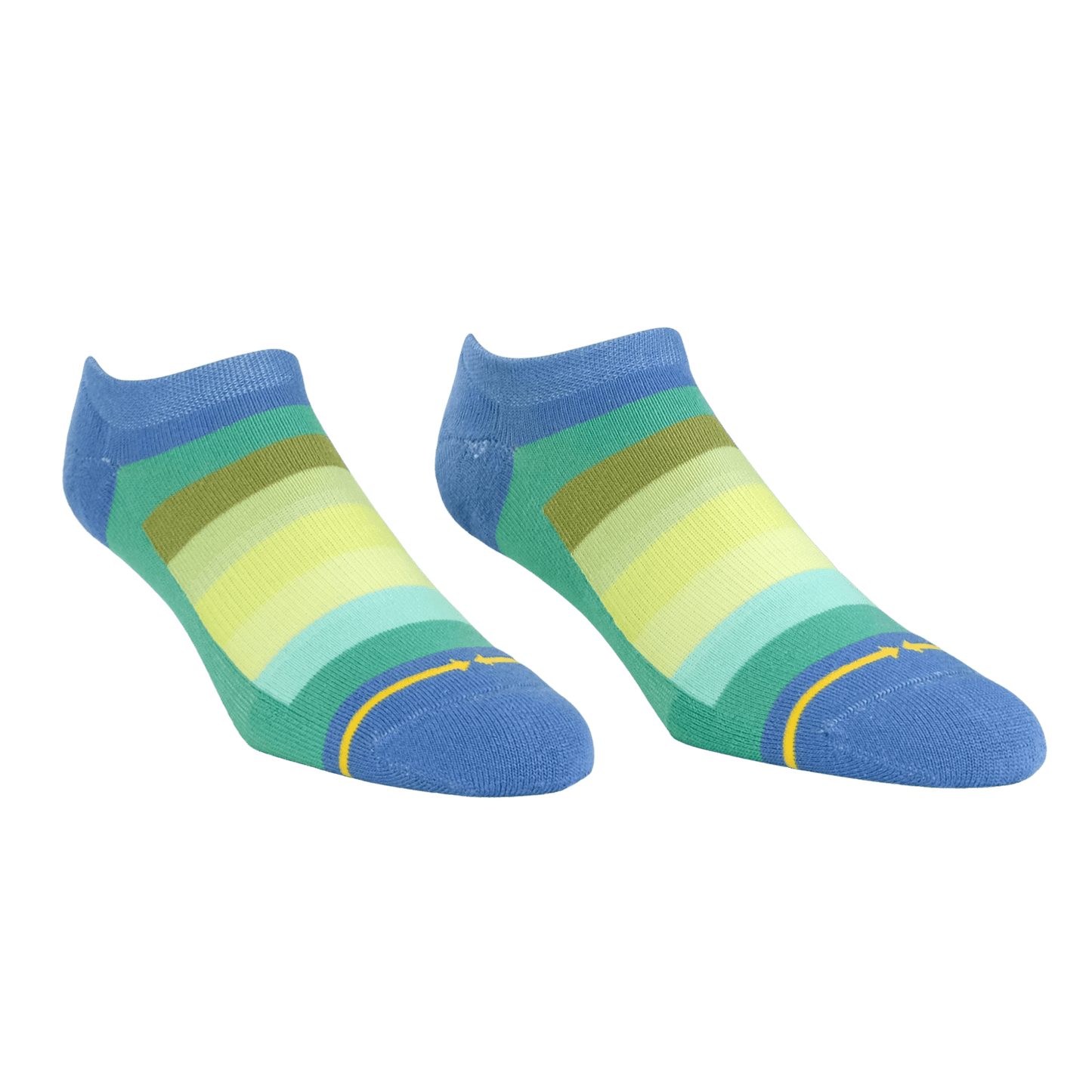 Spring Stripes Organic Cotton Adult No Show Socks