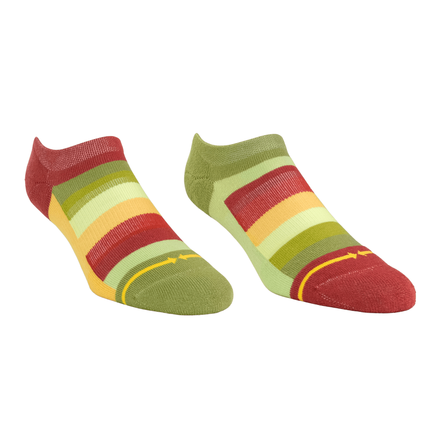 Sunflower Stripes Organic Cotton Adult No Show Socks