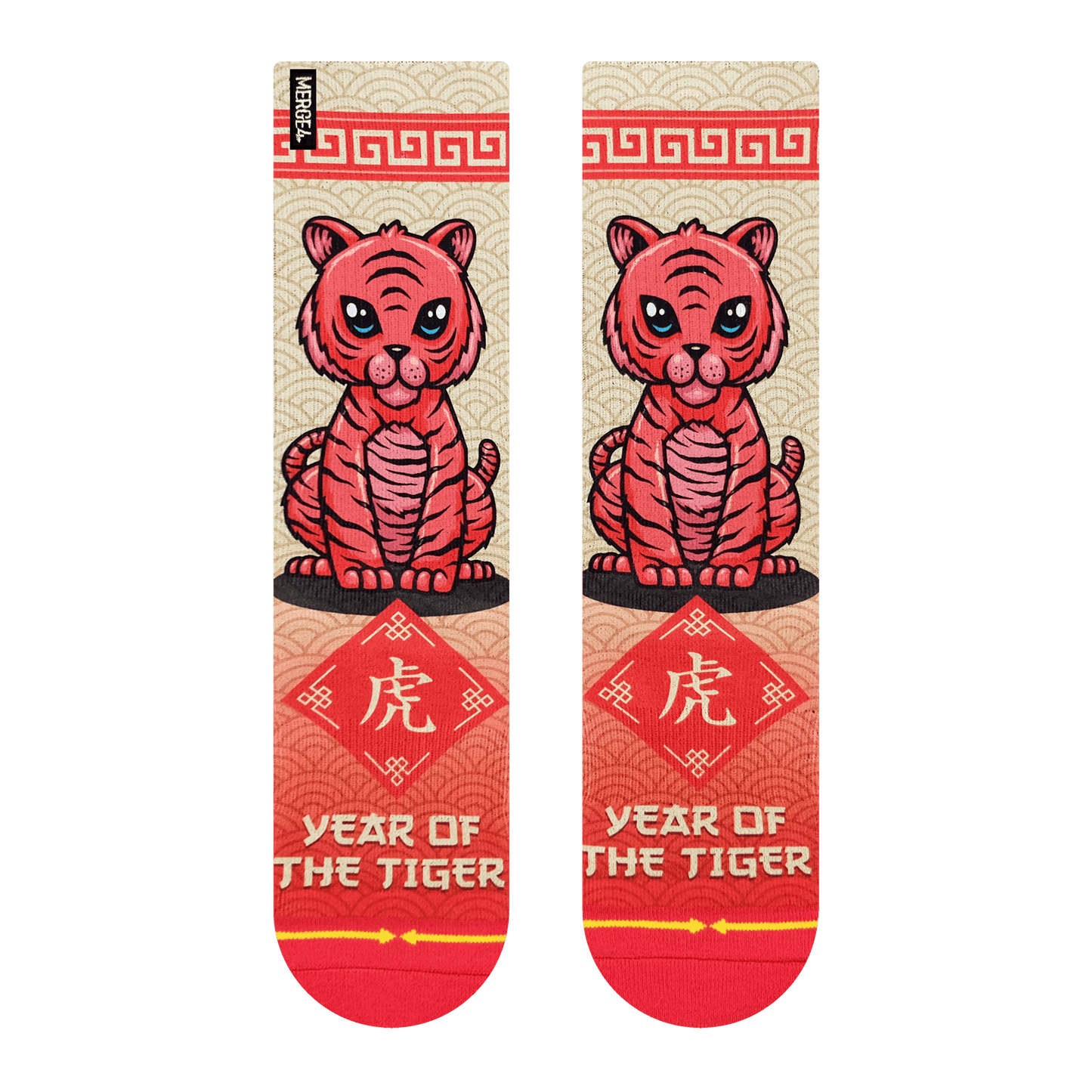 Year of the Tiger Adult Crew Socks