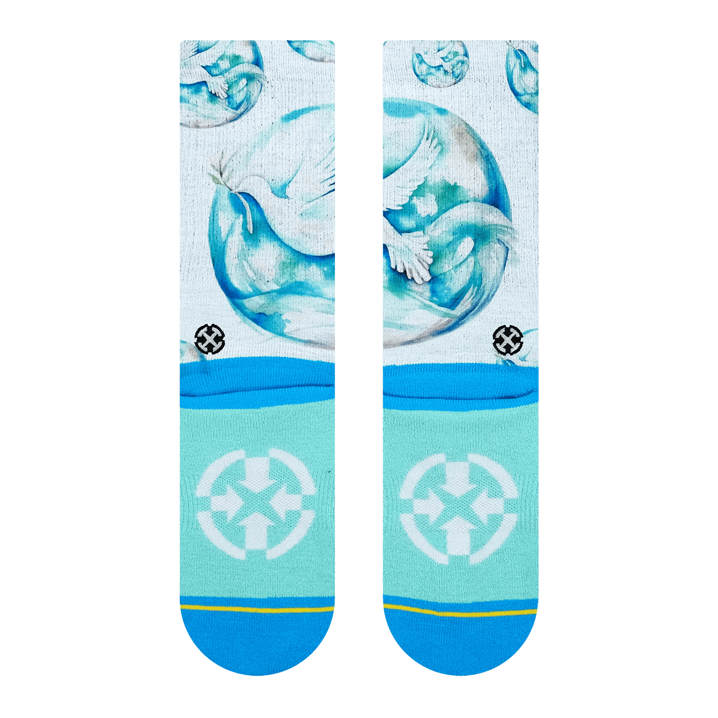 Maia Negre Dove Adult Crew Socks