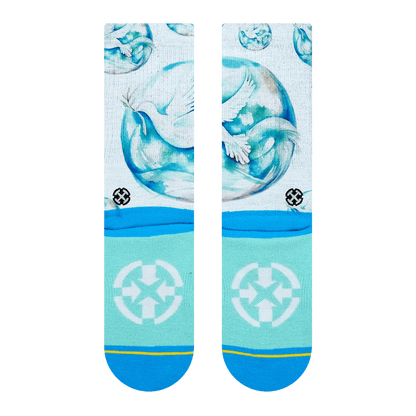 Maia Negre Dove Adult Crew Socks
