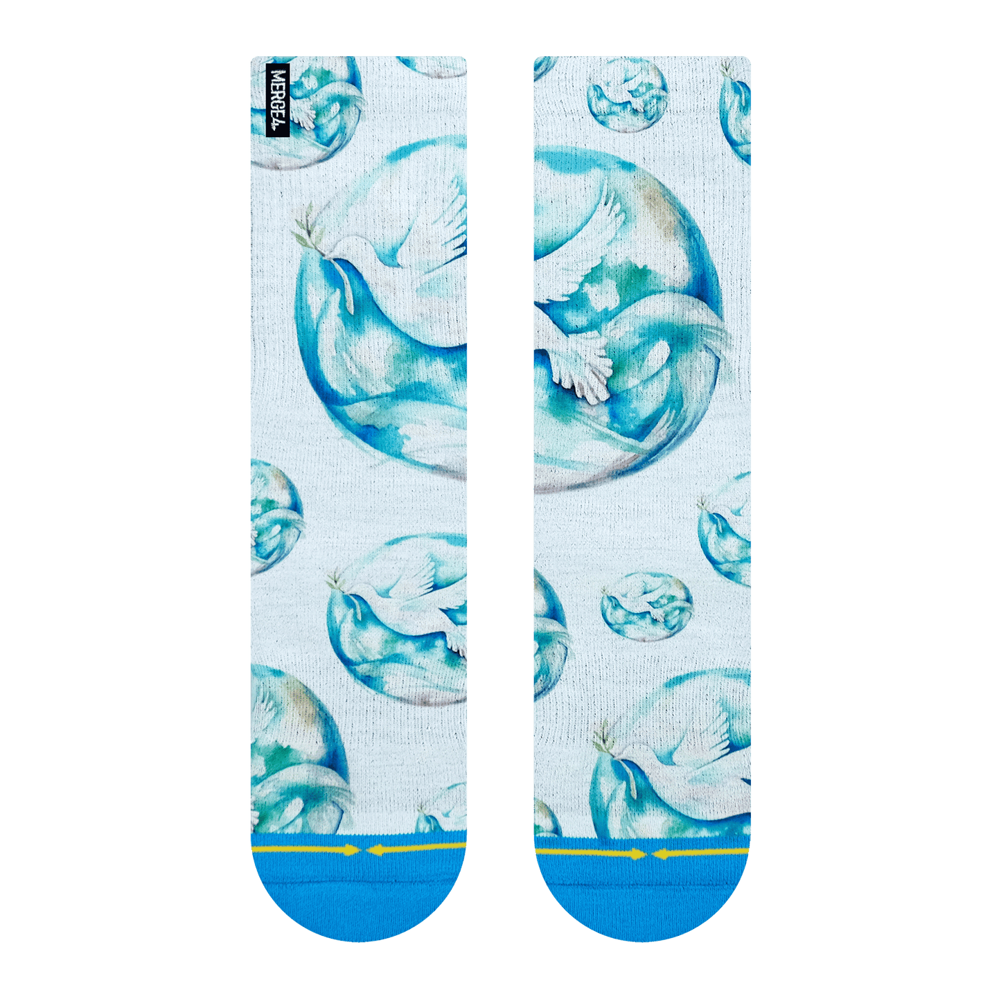 Maia Negre Dove Adult Crew Socks