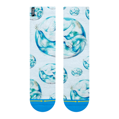 Maia Negre Dove Adult Crew Socks