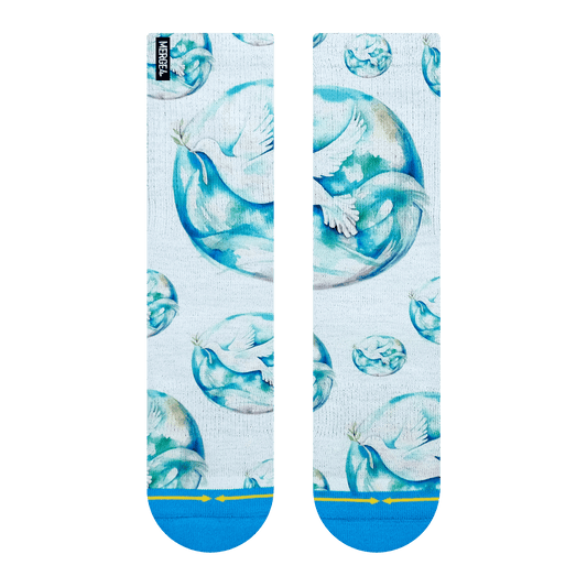 Maia Negre Dove Adult Crew Socks
