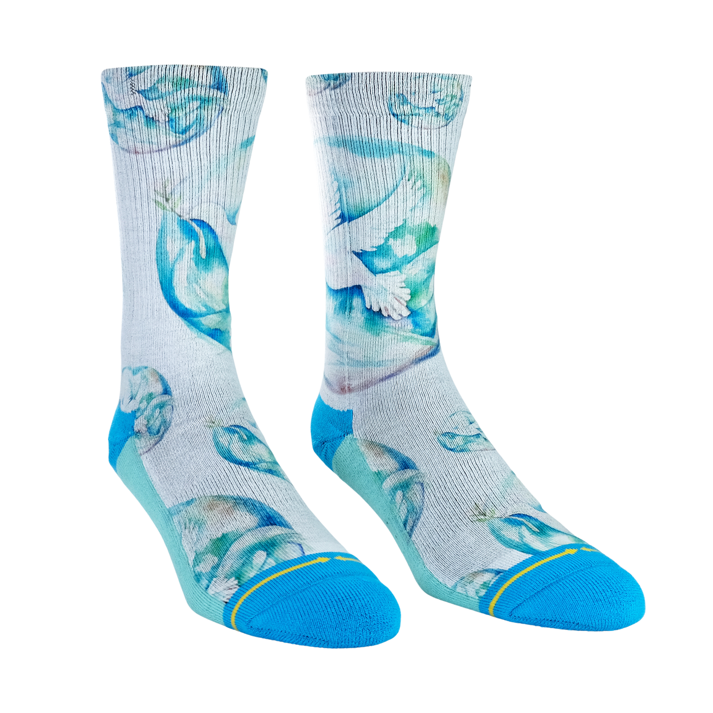 Maia Negre Dove Adult Crew Socks