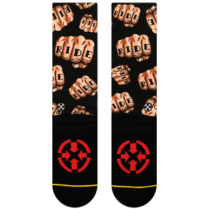 Rick Thorne Fist Bump Adult Mid Length Socks