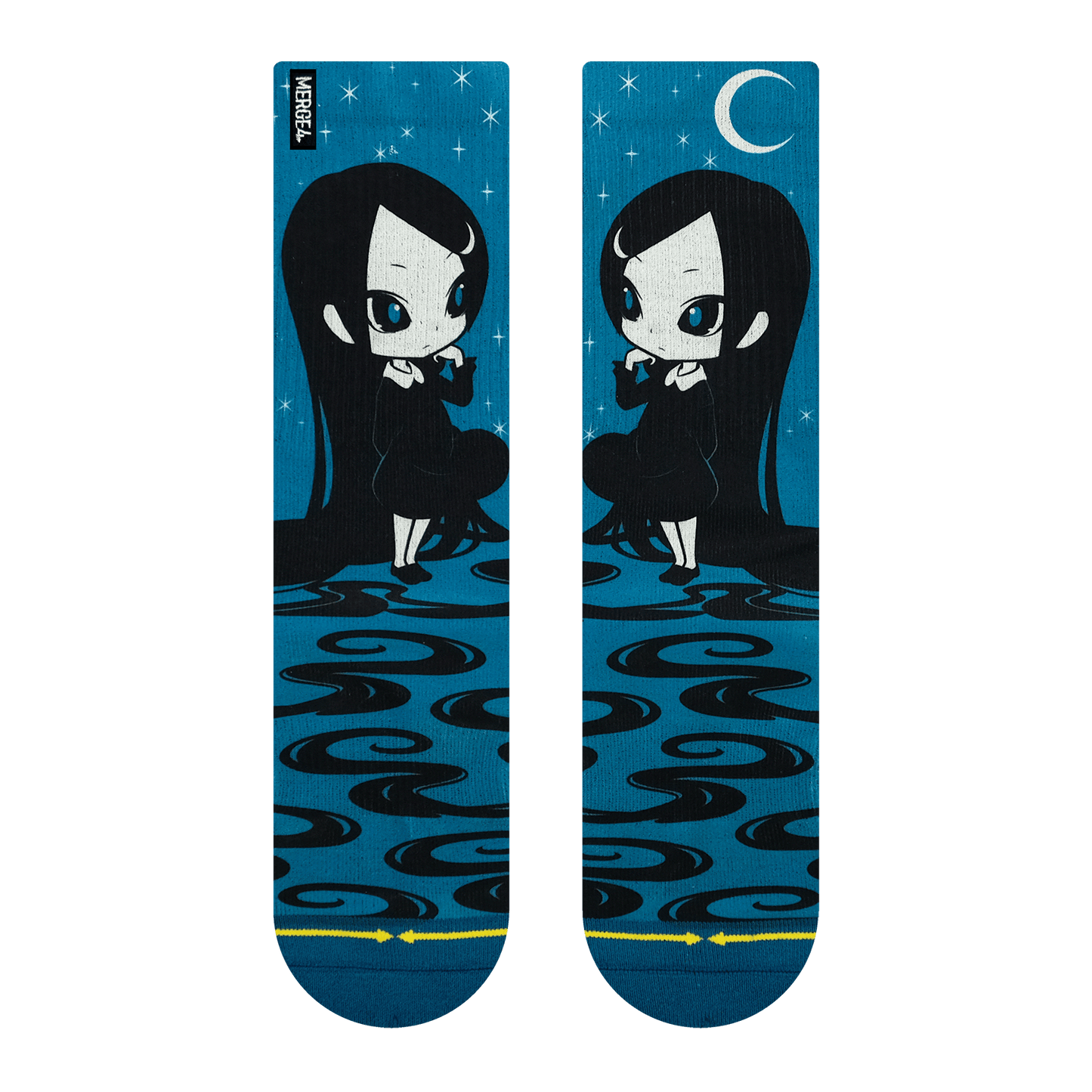 Ryo Taniguchi Girl of the Dark Night Adult Crew Socks