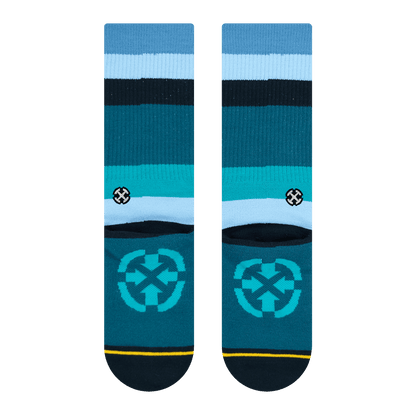 Ocean Bamboo Stripes Adult Crew Socks With Art By Spidey De Montrond