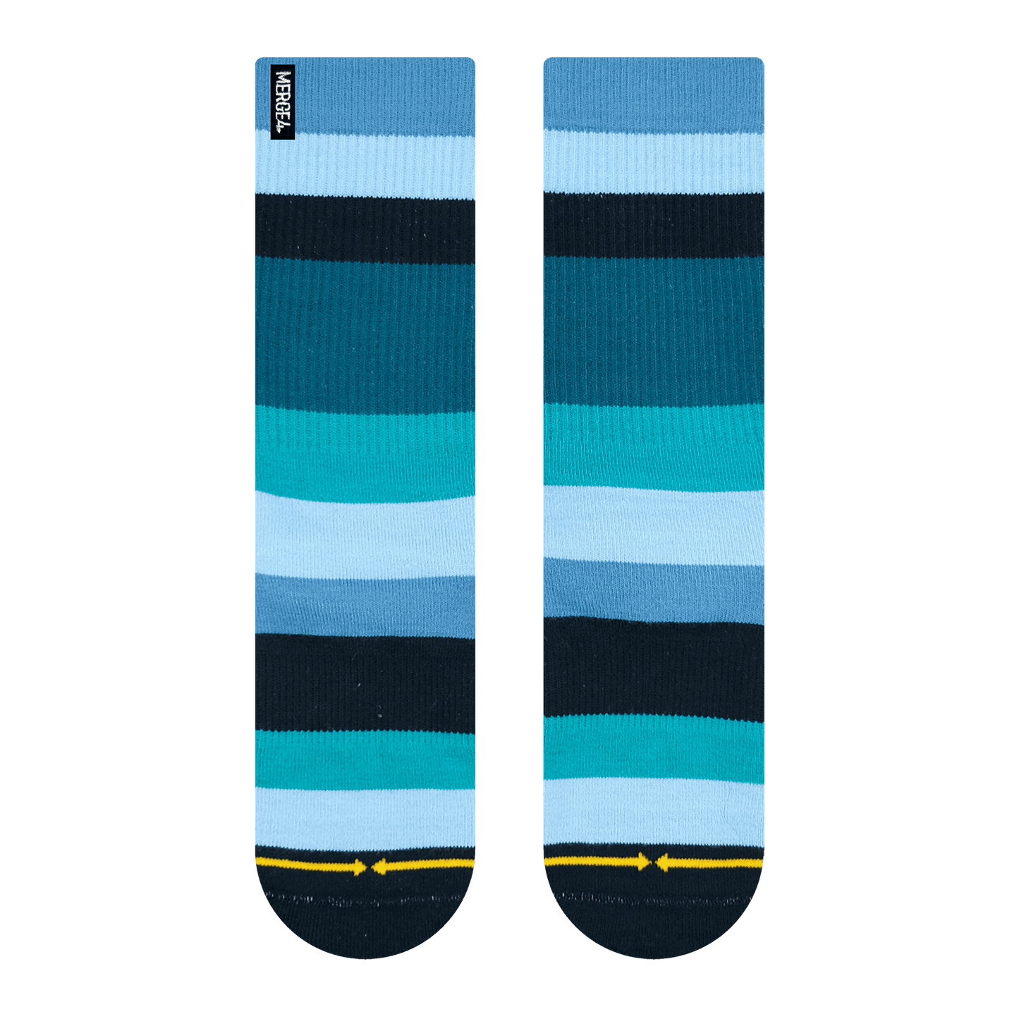 Ocean Bamboo Stripes Adult Crew Socks With Art By Spidey De Montrond