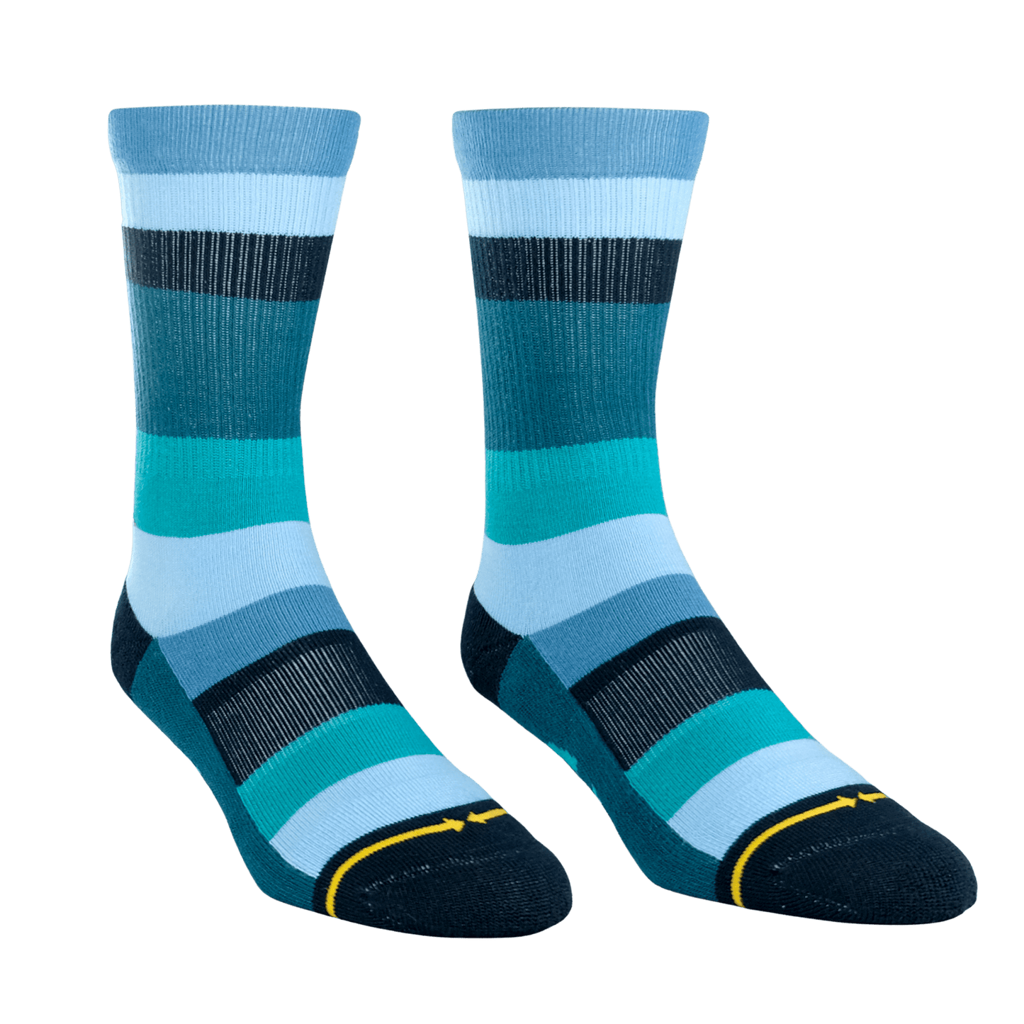 Ocean Bamboo Stripes Adult Crew Socks With Art By Spidey De Montrond