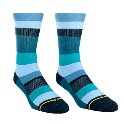 Ocean Bamboo Stripes Adult Crew Socks With Art By Spidey De Montrond