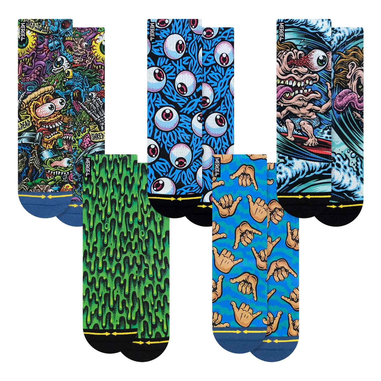 Jimbo Youth Crew Socks 5 Pack