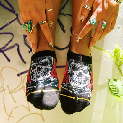 No Time To Waste No Show Adult Socks With Art By Jimbo Phillips