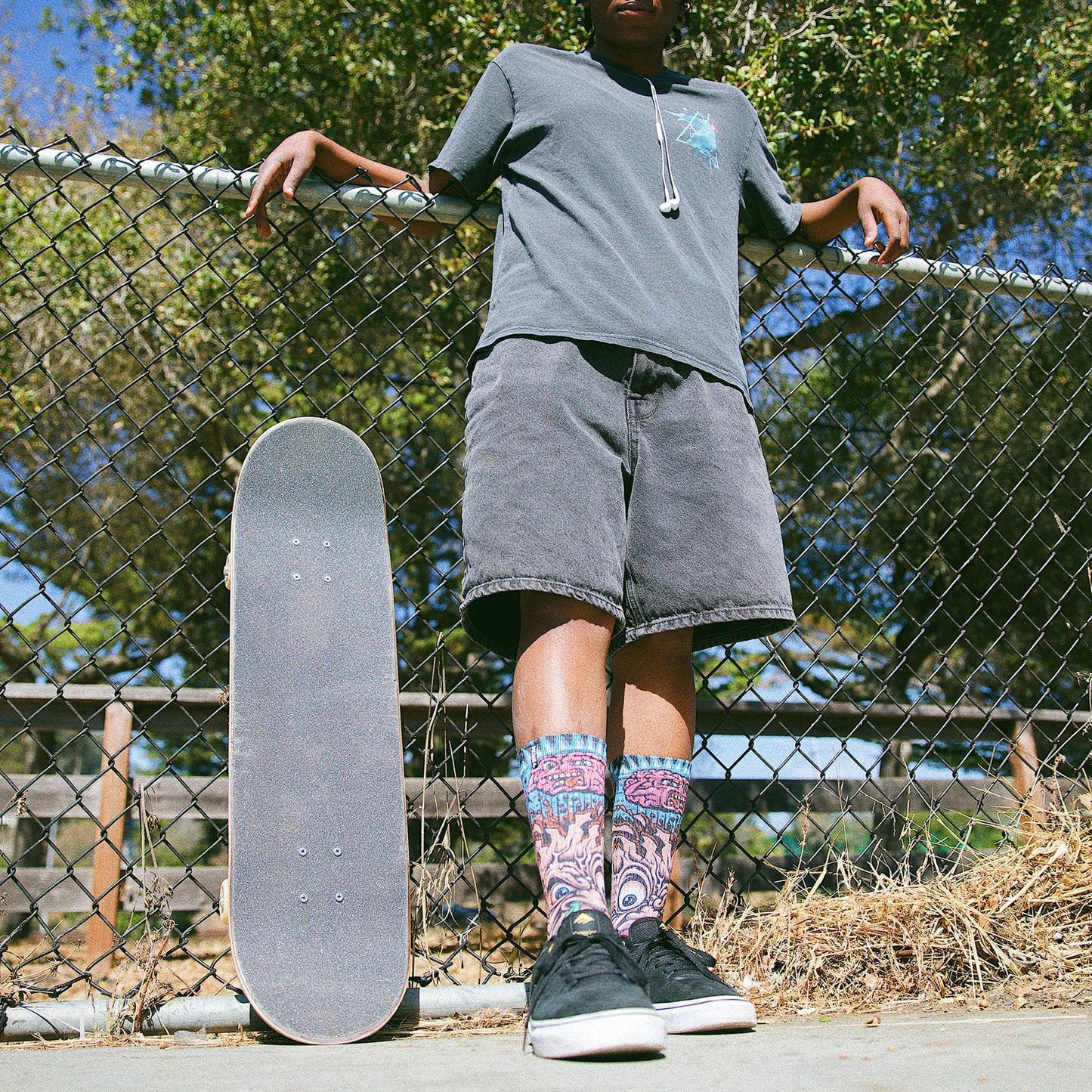 Jimbo Sick Stick Figure Adult Crew Socks