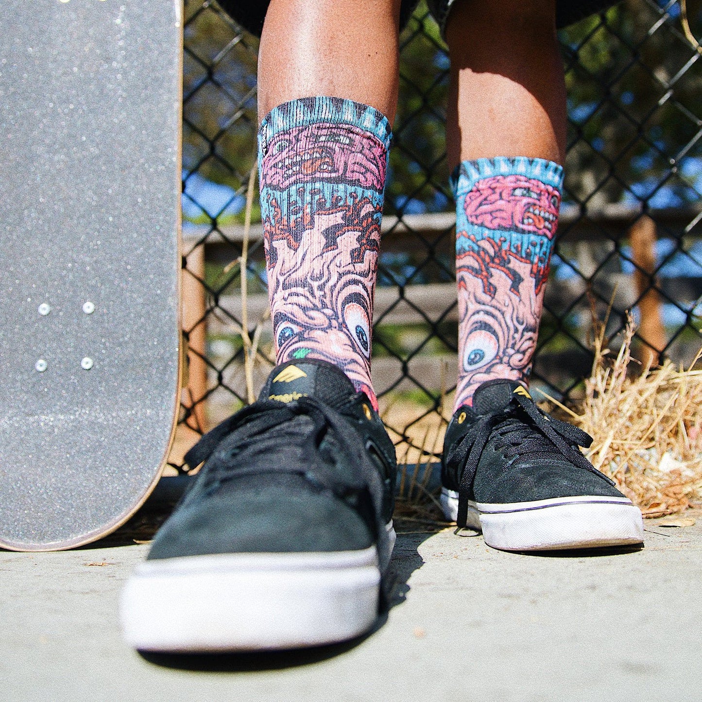 Jimbo Sick Stick Figure Adult Crew Socks