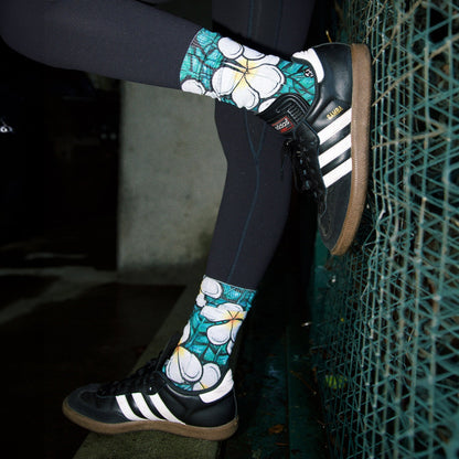 Flowers Adult Crew Socks Art By Kaia Myall