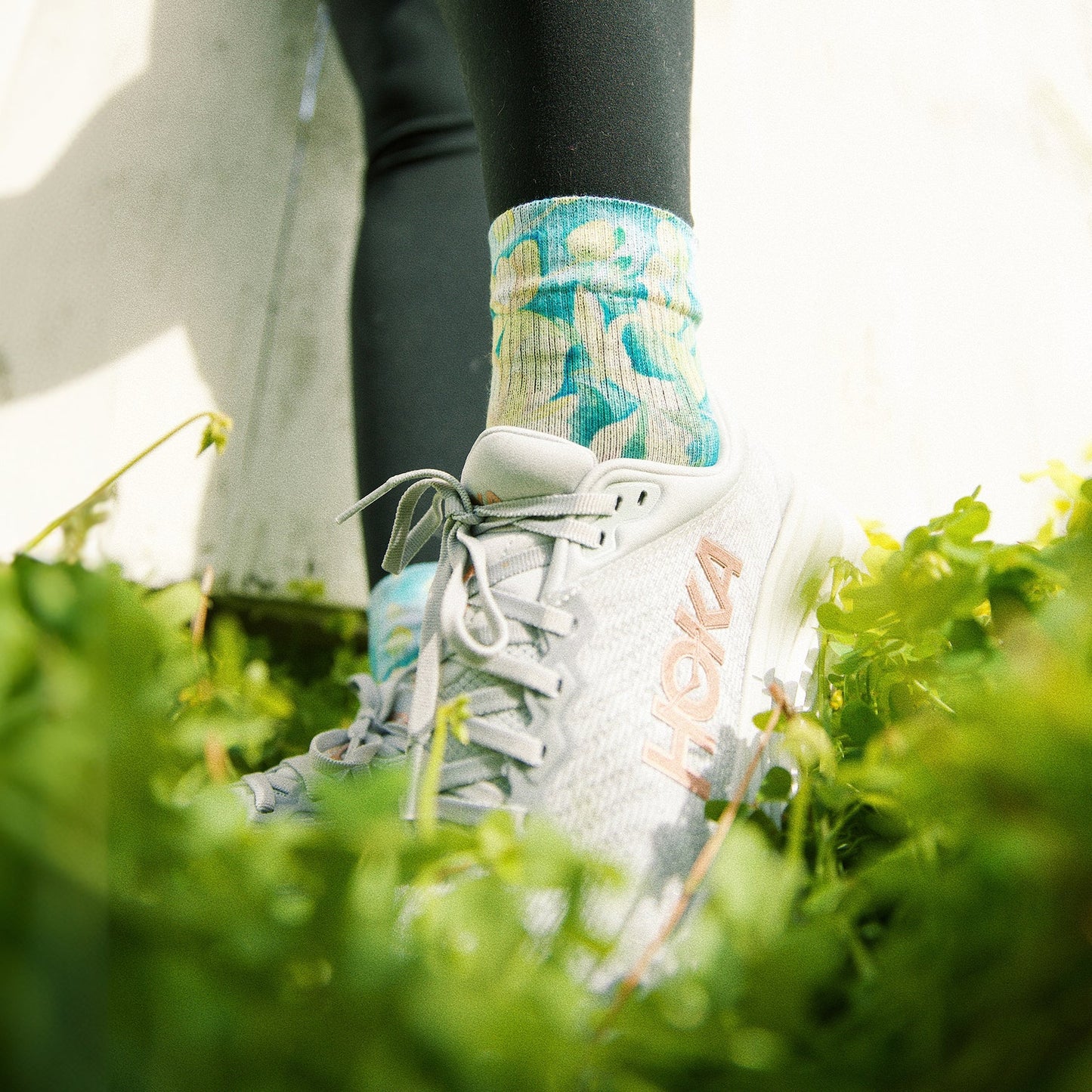 Cassia Flowers Adult Quarter Crew Socks With Art By Maia Negre