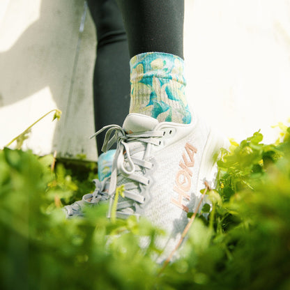 Cassia Flowers Adult Quarter Crew Socks With Art By Maia Negre