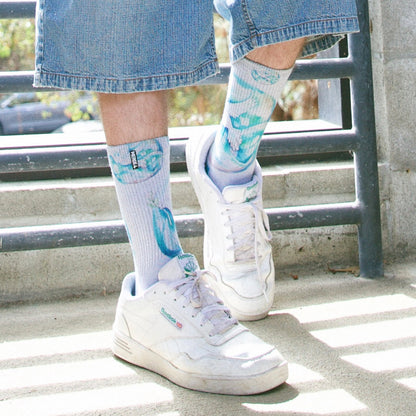 Maia Negre Dove Adult Crew Socks