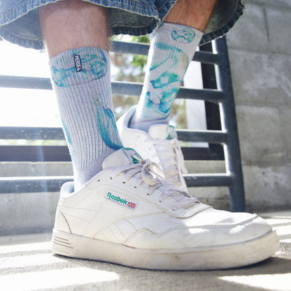 Maia Negre Dove Adult Crew Socks