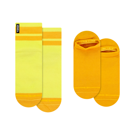 Organic Cotton Yellow Combo 2-Pack Adult Socks