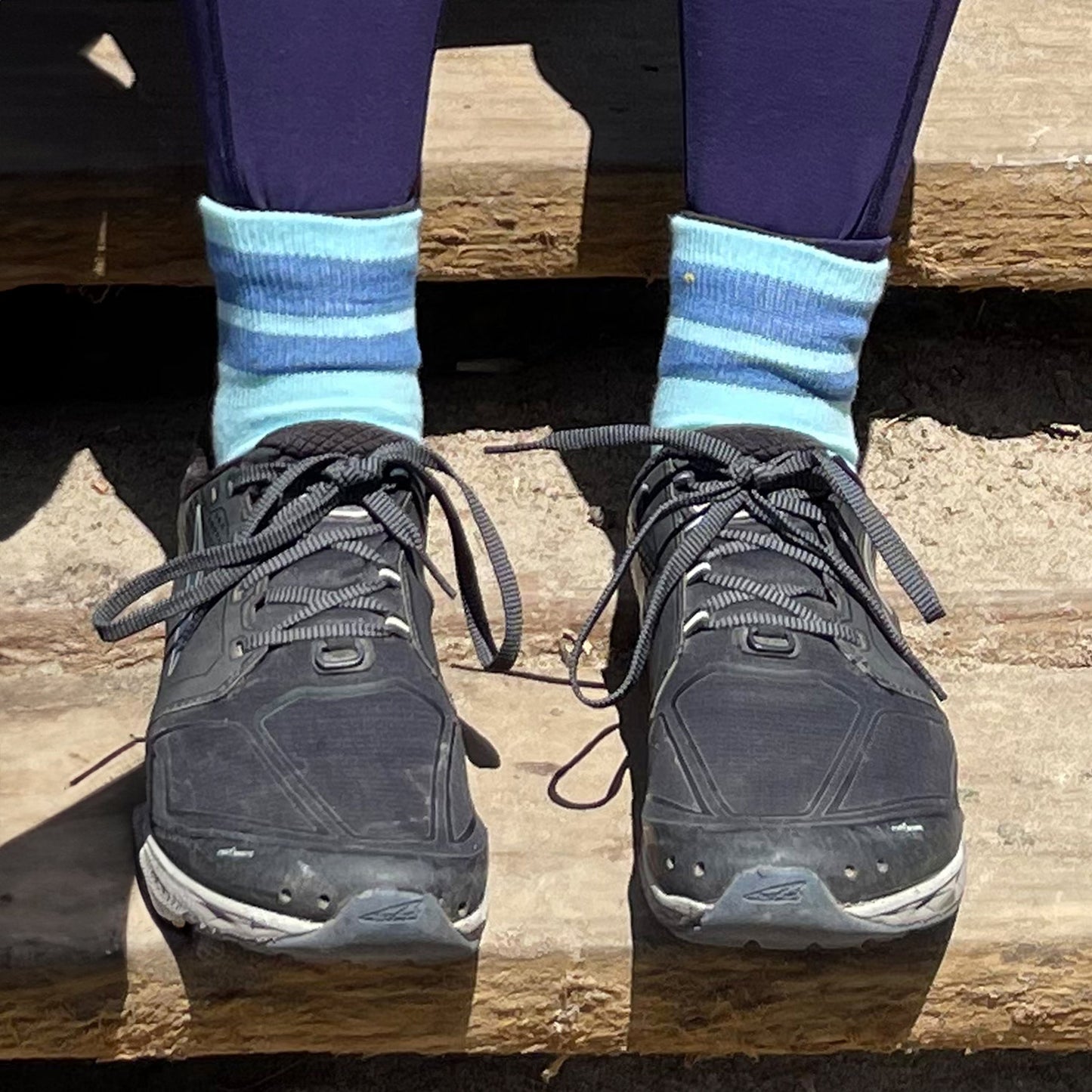 Organic Cotton Blue Combo Adult Socks 2-Pack