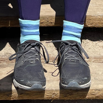 Organic Cotton Blue Combo Adult Socks 2-Pack