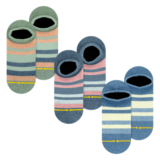 Plant-Based Dye Adult No Show Socks 3-Pack