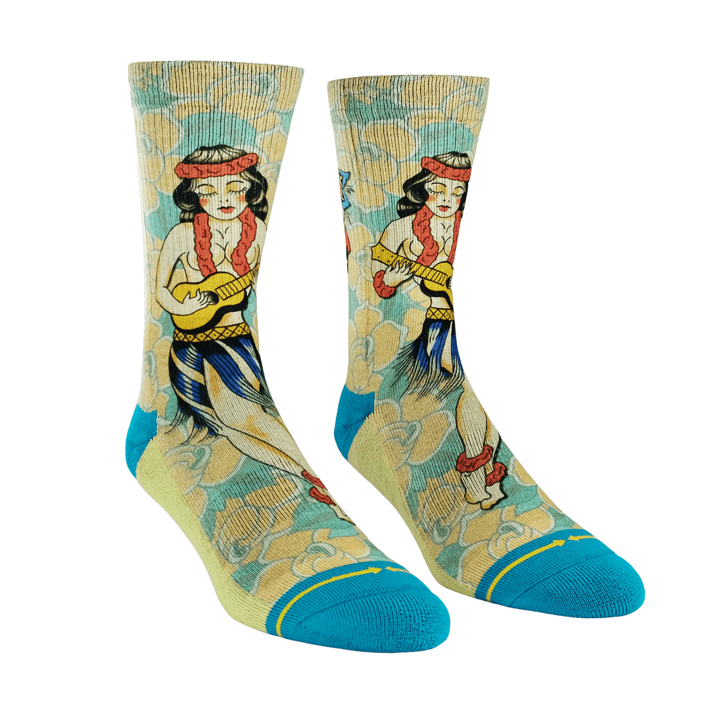 Richard Kirby Hula Adult Crew Socks